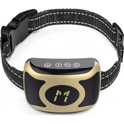 Dog anti bark training collar. Beep and vibration modes. Safe shock mode. Reflective
