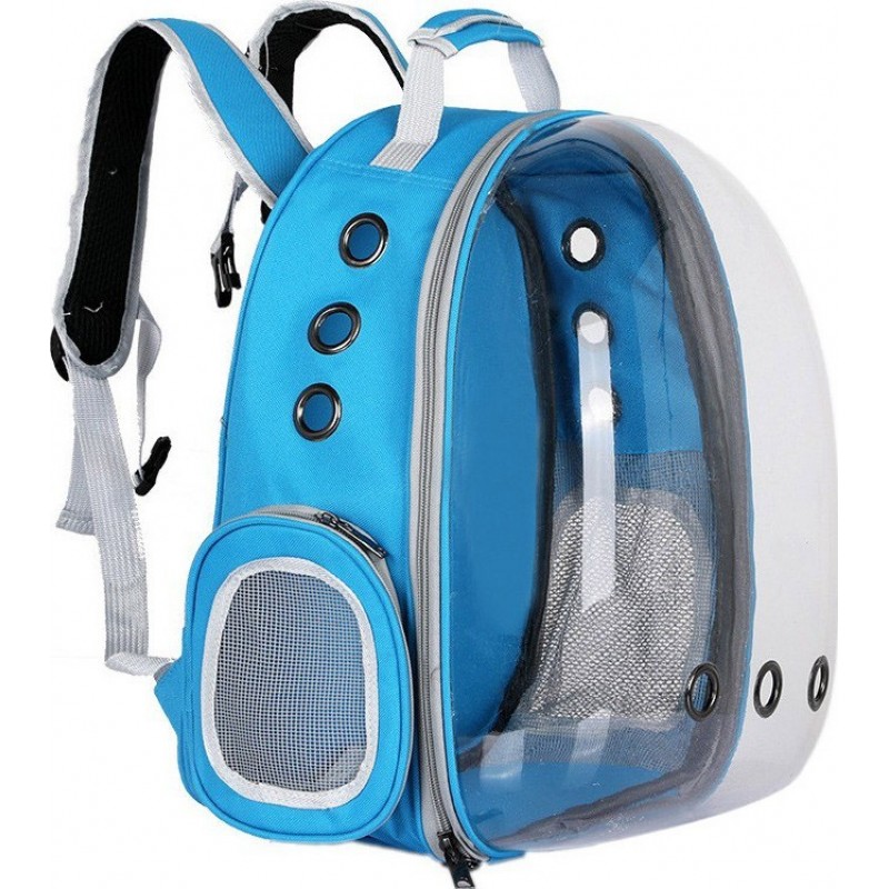 51,99 € Free Shipping | Pet Bags & Handbags Portable pet carrier bag. Breathable. Backpack for cats and small dogs. Transparent Blue