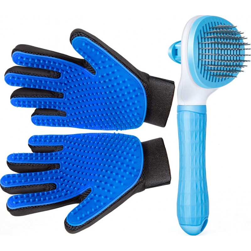 26,99 € Free Shipping | Pet Bathtubs & Grooming Pet grooming glove. Gentle deshedding brush glove with self cleaning. Slicker brush