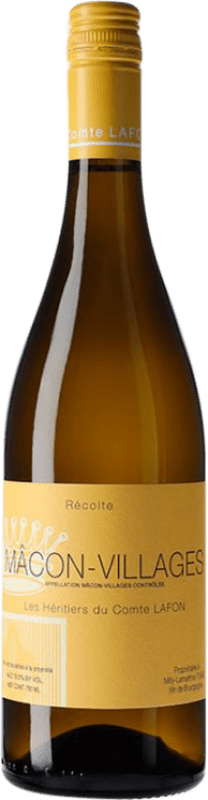 Envío gratis | Vino Blanco Les Héritiers du Comte Lafon Villages A.O.C. Mâcon Borgoña Francia Chardonnay 75 cl