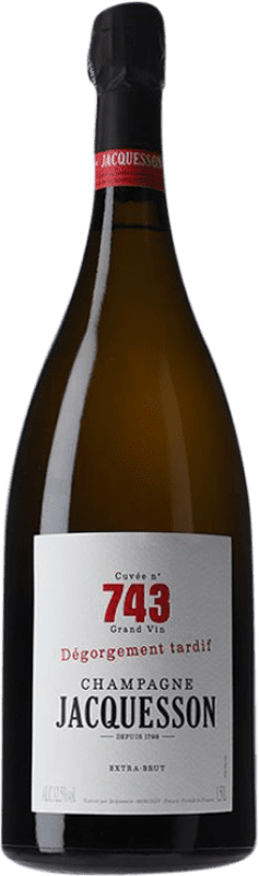 366,95 € | Espumoso Blanco Jacquesson 743 Cuvée, VT Vendange Tardive — Vendimia Tardía A.O.C. Champagne Champagne Francia Botella Magnum 1,5 L