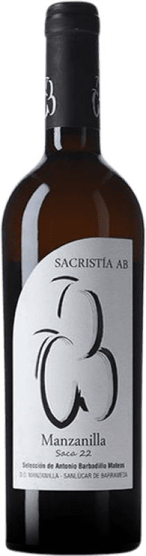 Envio grátis | Vinho Branco Sacristía AB Nº 22 D.O. Manzanilla-Sanlúcar de Barrameda Andaluzia Espanha Palomino Fino Garrafa Medium 50 cl