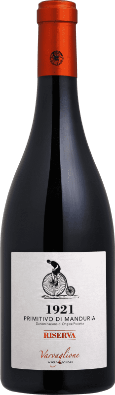 Spedizione Gratuita | Vino Rosso Varvaglione 1921 Riserva D.O.C. Primitivo di Manduria Puglia Italia Primitivo 75 cl