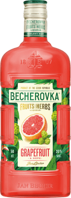 Kostenloser Versand | Kräuterlikör Becherovka Tschechische Republik Medium-Flasche 50 cl Hops — Hopfen, Grapefruit