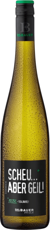 Envoi gratuit | Vin Blanc Emil Bauer Scheurebe Scheu Aber Geil Allemagne 75 cl