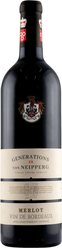 Envío gratis | Vino Tinto Comtes von Neipperg Generations Francia Merlot 75 cl