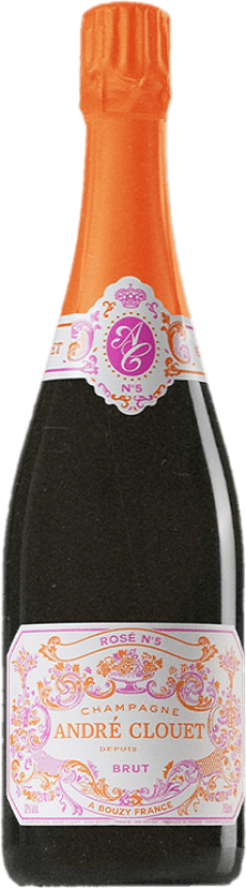 免费送货 | 桃红起泡酒 André Clouet Nº 5 Brut — 起泡酒 干型 Rosé — 桃红葡萄酒 A.O.C. Champagne 香槟酒 法国 Pinot Noir — 黑皮诺 75 cl