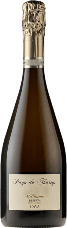 Envio grátis | Espumante Branco Pago de Tharsys Brut — Bruto Millésimé Reserva D.O. Cava Catalunha Espanha Chardonnay 75 cl