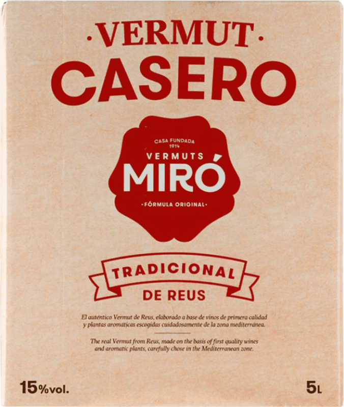 36,95 € | 苦艾酒 Miró Casero Tinto — 红 西班牙 Bag in Box — 盒中袋 5 L