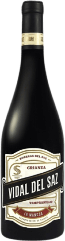 5,95 € Envío gratis | Vino Tinto Del Saz Vidal Crianza D.O. La Mancha
