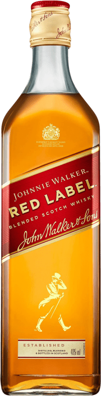 Kostenloser Versand | Blended Whisky Johnnie Walker Red Label Großbritannien Medium-Flasche 50 cl