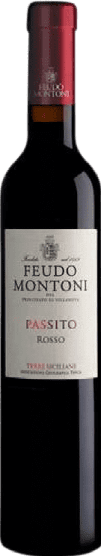 62,95 € Envío gratis | Vino Dulce Feudo Montoni Passito Rosso — Rojo I.G.T. Terre Siciliane Eco — Ecológico Media Botella 37 cl