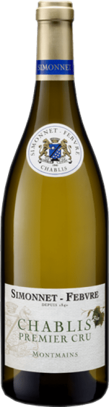 Kostenloser Versand | Weißwein Simonnet-Febvre Montmains 1er Premier Cru Erste Lage A.O.C. Chablis Burgund Frankreich Bio — Nachhaltig 75 cl