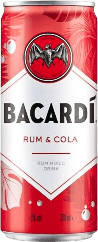 Kostenloser Versand | 12 Einheiten Box Mixer Bacardí Puerto Rico Dose 25 cl Cola, Rum