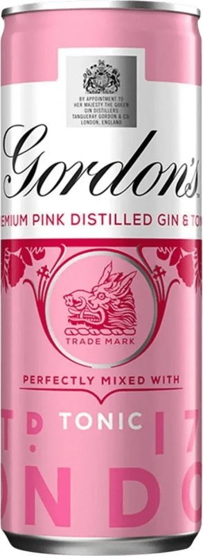 26,95 € | Caja de 12 unidades Mixer Gordon's Pink — Rosado, Premium Reino Unido Lata 25 cl GinTonic — Gin Tonic