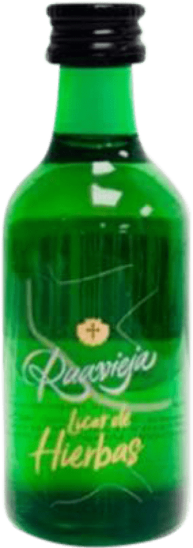 3,95 € Free Shipping | Herbal Liqueur Ruavieja Miniature Bottle 5 cl Orujo