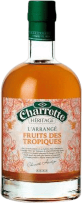 Envio grátis | Rum Charrette L'Arrangé Fruits des Tropiques Dorado — Dourado Reunião Garrafa Medium 50 cl Tropical