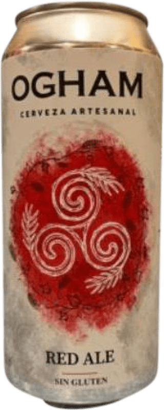 Бесплатная доставка | Пиво Ogham Artesanal — Ремесленный, Red Ale — Красное Аргентина Средняя банка 50 cl
