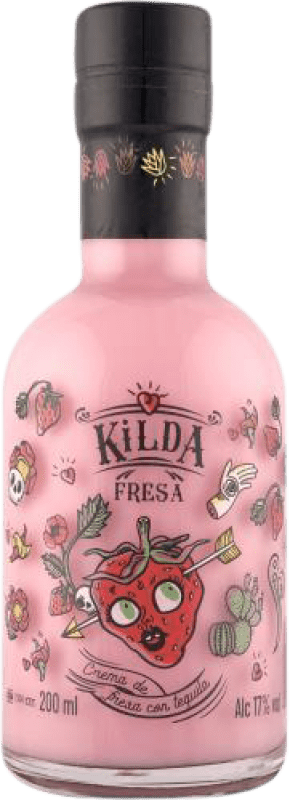 9,95 € Бесплатная доставка | Сливочный ликёр Kilda Мини-бутылка 20 cl Fresa — Клубника, Tequila — Текила