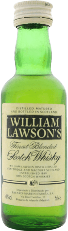 Envío gratis | Whisky Blended William Lawson's Reino Unido Botellín Miniatura 5 cl