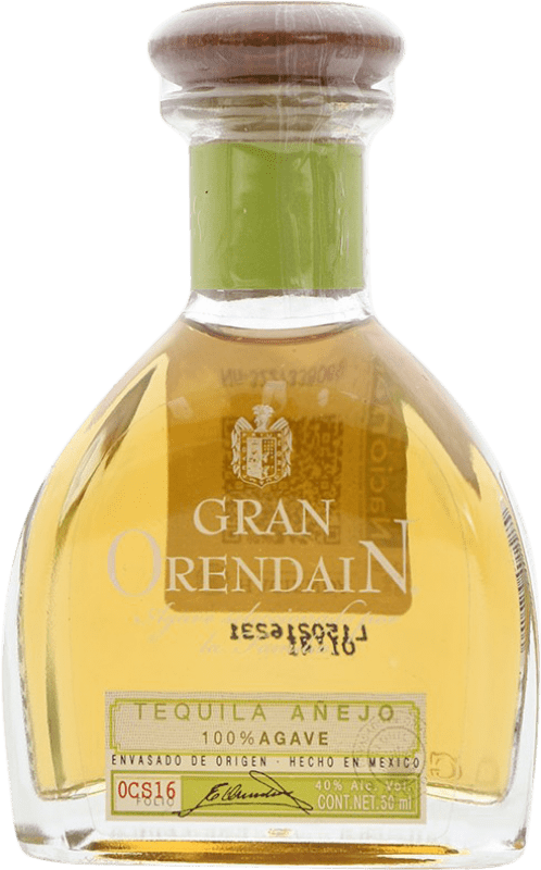 6,95 € Бесплатная доставка | Текила Orendain Añejo — Выдержанный Мини-бутылка 5 cl