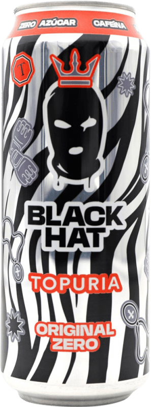 Free Shipping | Energy Drink Black Hat Topuria Limited Edition Madrid's community Spain Medium Can 50 cl