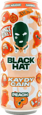 1,95 € | Bebida Energética Black Hat Kaydy Cain Edição Limitada Madri Espanha Lata Medium 50 cl Peach — Pêssego