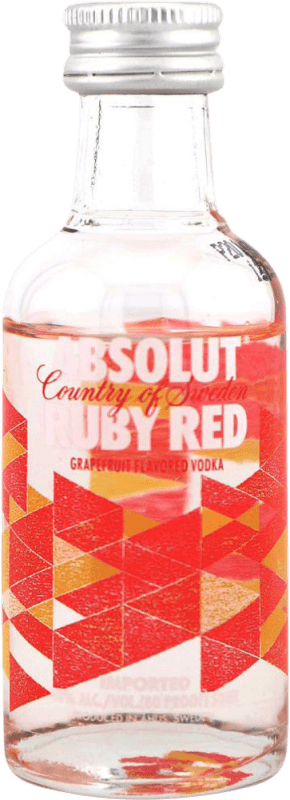 5,95 € | ウォッカ Absolut Ruby — ルビー, Rojo — 赤 スウェーデン ミニチュアボトル 5 cl