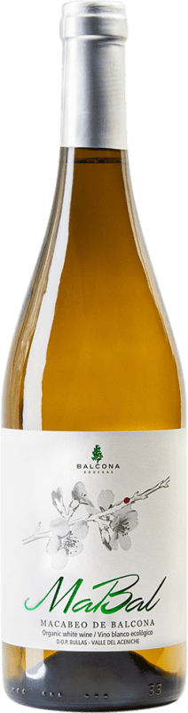Free Shipping | White Wine Balcona Mabal Seco — Dry D.O. Bullas Region of Murcia Spain Macabeo Bio — Organic 75 cl