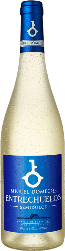 9,95 € | Vino Blanco Entrechuelos Semiseco I.G.P. Vino de la Tierra de Cádiz Andalucía España Chardonnay 75 cl