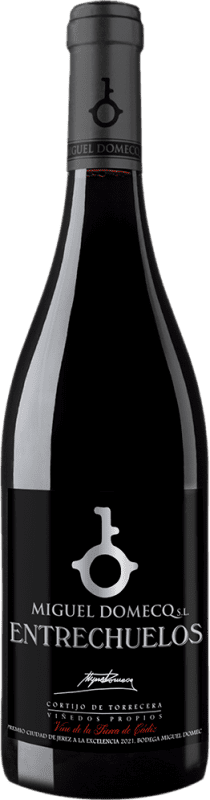 22,95 € | Vino Tinto Entrechuelos Seco Premium I.G.P. Vino de la Tierra de Cádiz Andalucía España Merlot, Garnacha, Cabernet Sauvignon, Tintilla de Rota 75 cl