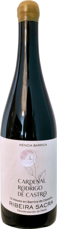Envio grátis | Vinho Tinto Soutelo Cardenal Rodrigo de Castro 12 Meses Seco Barrica D.O. Ribeira Sacra Galiza Espanha Mencía 75 cl