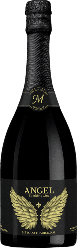 32,95 € Envío gratis | Espumoso Blanco Moratalla Ángel Brut Nature Reserva D.O. Manchuela