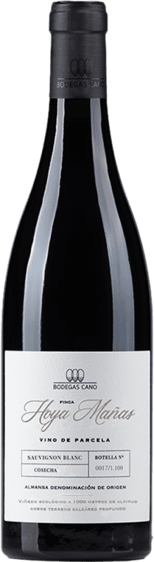 Envio grátis | Vinho Branco Cano Hoya Mañas Seco Vino de Finca — Vinho de Quinta D.O. Almansa Castela-Mancha Espanha Sauvignon Bio — Ecológico 75 cl
