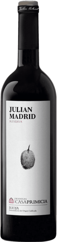 Free Shipping | Red Wine Casa Primicia Julián Madrid Seco — Dry Reserve — Aged D.O.Ca. Rioja The Rioja Spain Tempranillo 75 cl