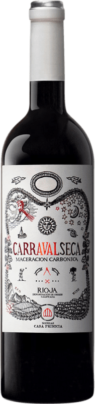 Envoi gratuit | Vin Rouge Casa Primicia Carravalseca Seco — Sec Maceración Carbónica — Macération carbonique D.O.Ca. Rioja La Rioja Espagne Tempranillo Bio — Écologique 75 cl Végan