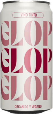 129,95 € Бесплатная доставка | Коробка из 24 единиц Красное вино Glop Seco — Сухое D.O. Catalunya Bio — Эко Био Органический Жестяная банка 25 cl Vegan — Веганский