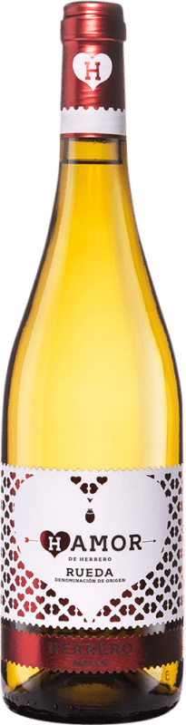 Envio grátis | Vinho Branco Herrero Hamor Seco D.O. Rueda Castela e Leão Espanha Verdejo 75 cl Vegano