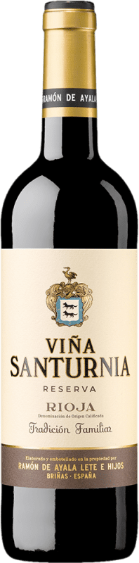 Envoi gratuit | Vin Rouge Ramón de Ayala Lete Viña Santurnia Seco — Sec Réserve D.O.Ca. Rioja La Rioja Espagne Tempranillo, Graciano, Mazuelo 75 cl