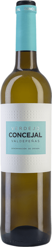 Free Shipping | White Wine Vinícola de Valdepeñas Concejal Seco — Dry D.O. Valdepeñas Castilla la Mancha Spain Verdejo 75 cl
