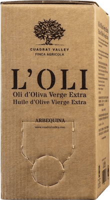 オリーブオイル Cuadrat Valley L'Oli Arbequina — アルベキーナ Les Garrigues 伝統的, EVOO エキストラバージン バッグ・イン・ボックス 5 L