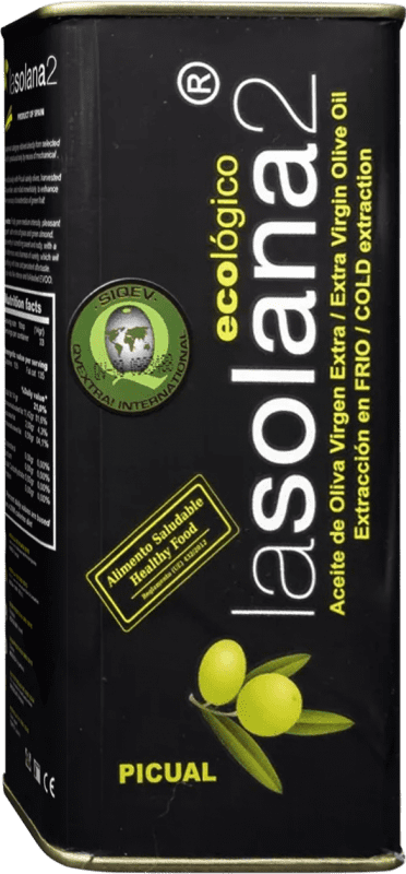 Kostenloser Versand | Olivenöl David y Adrián Lasolana2 E-NOL Extra Nativ Almería Spanien Picual Eco — Biologisch Dose 50 cl