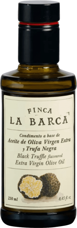 14,95 € | Olive Oil Norte Extremeña Finca La Barca Traditional, Condimento — Condiment, EVOO Extra Virgin Cáceres Spain Arbequina Small Bottle 25 cl Glass Trufa Negra — Black Truffle