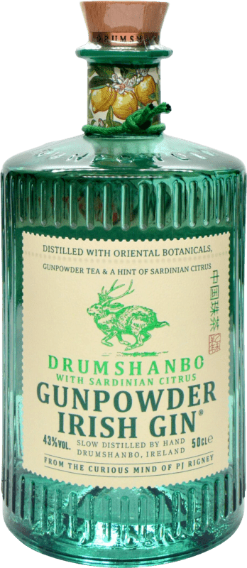 Free Shipping | Genever Gin Drumshanbo Drumshanbo Gunpowder Sardinian Ireland Medium Bottle 50 cl Citrus