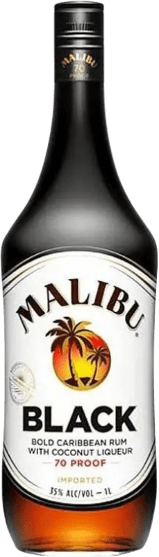 21,95 € | Licores Malibu Black — Negro Francia 1 L Coconut — Coco