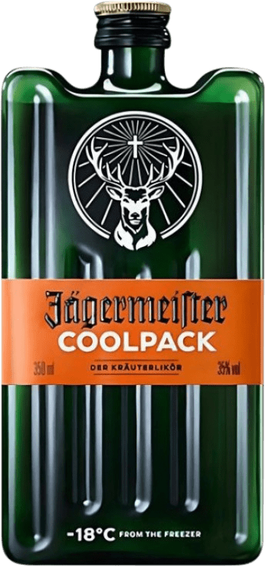 16,95 € Spedizione Gratuita | Liquore alle Erbe Mast Jägermeister Coolpack Fiaschetta 35 cl