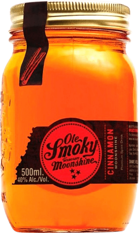 Бесплатная доставка | Бурбон Ole Smoky Moonshine — Самогон Теннесси Соединенные Штаты Средняя банка 50 cl Cinnamon — Корица
