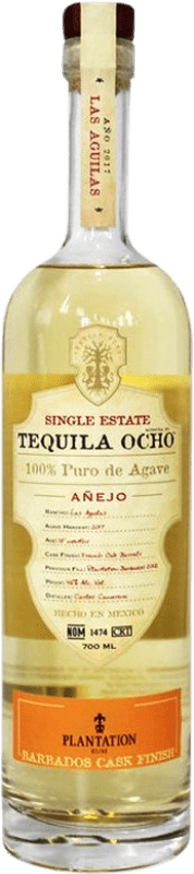157,95 € | Tequila Ocho 8 Plantation Barbados Cask Finish — Affinato in Botte Añejo — Invecchiato Jalisco Messico 70 cl