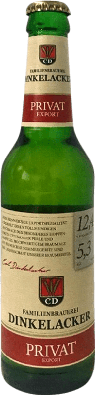 Kostenloser Versand | Bier Dinkelacker-Schwaben CD Privat Stuttgart Deutschland Drittelliterflasche 33 cl