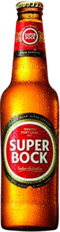 Envio grátis | Cerveja Super Bock Porto Portugal Garrafinha Terço 33 cl